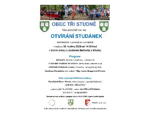 Aktualita - otvirani-studanek-tri-studne-30-5-2026 - Obrázek